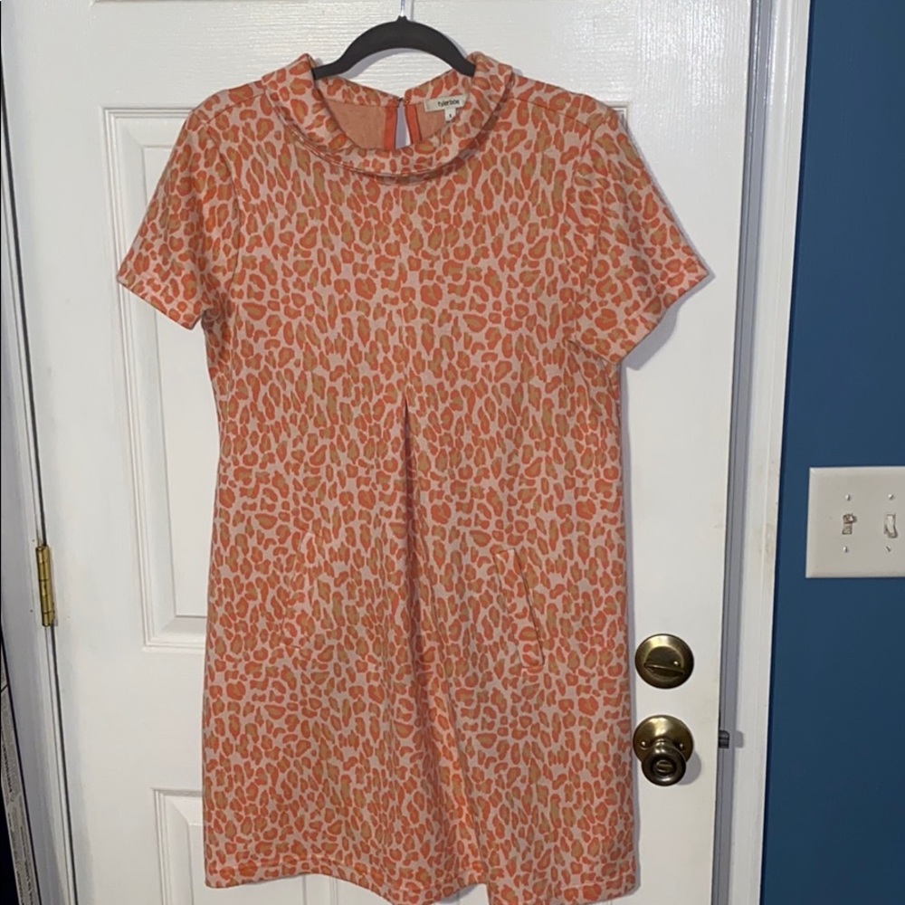 Tyler Boe Kristen dress S orange leopard
